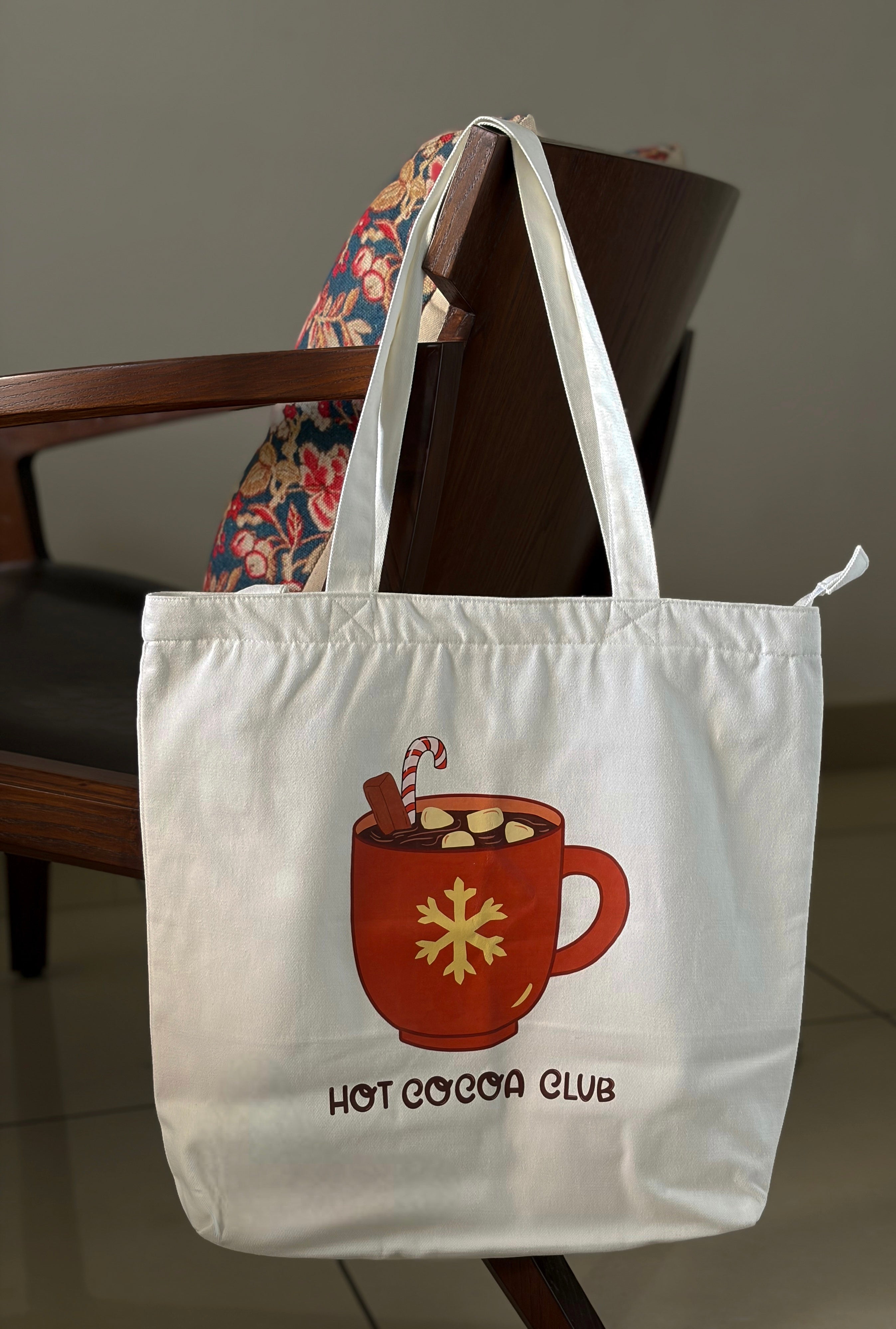 Hot Cocoa Club Large Tote Bag