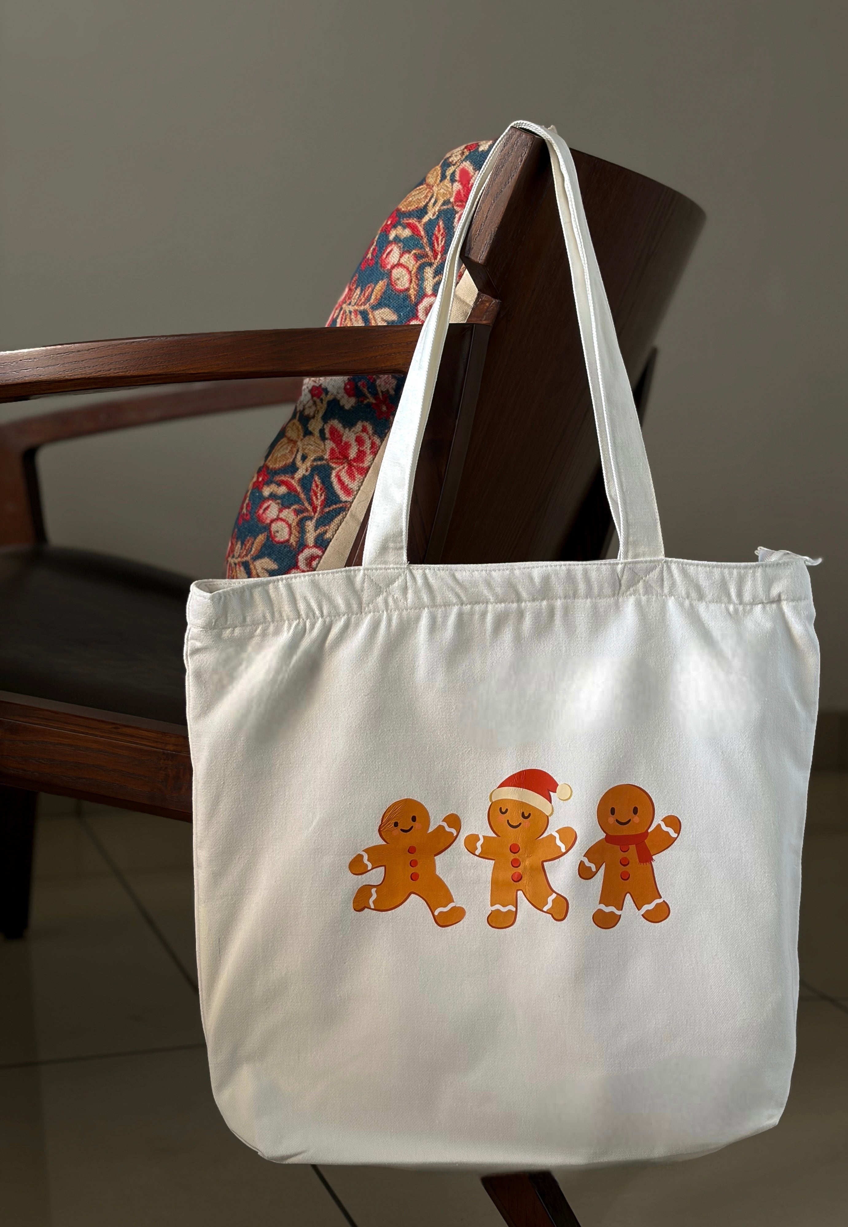 Gingerbread Men Large Tote Bag