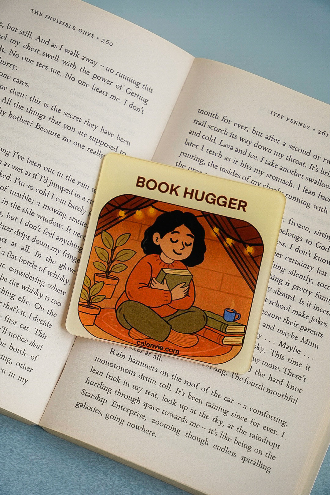 Book Hugger Fridge Magnet