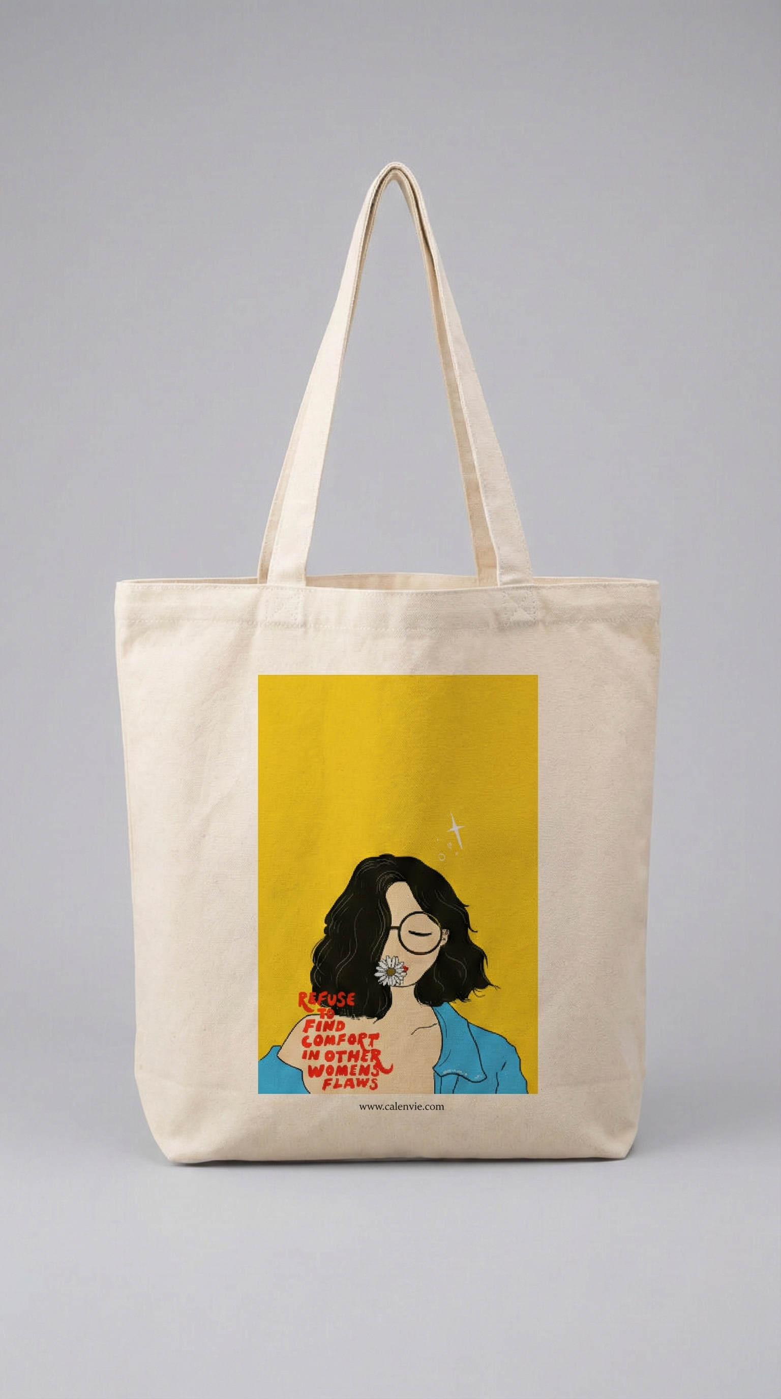 Powerhouse I Refuse Tote Bag with Zipper