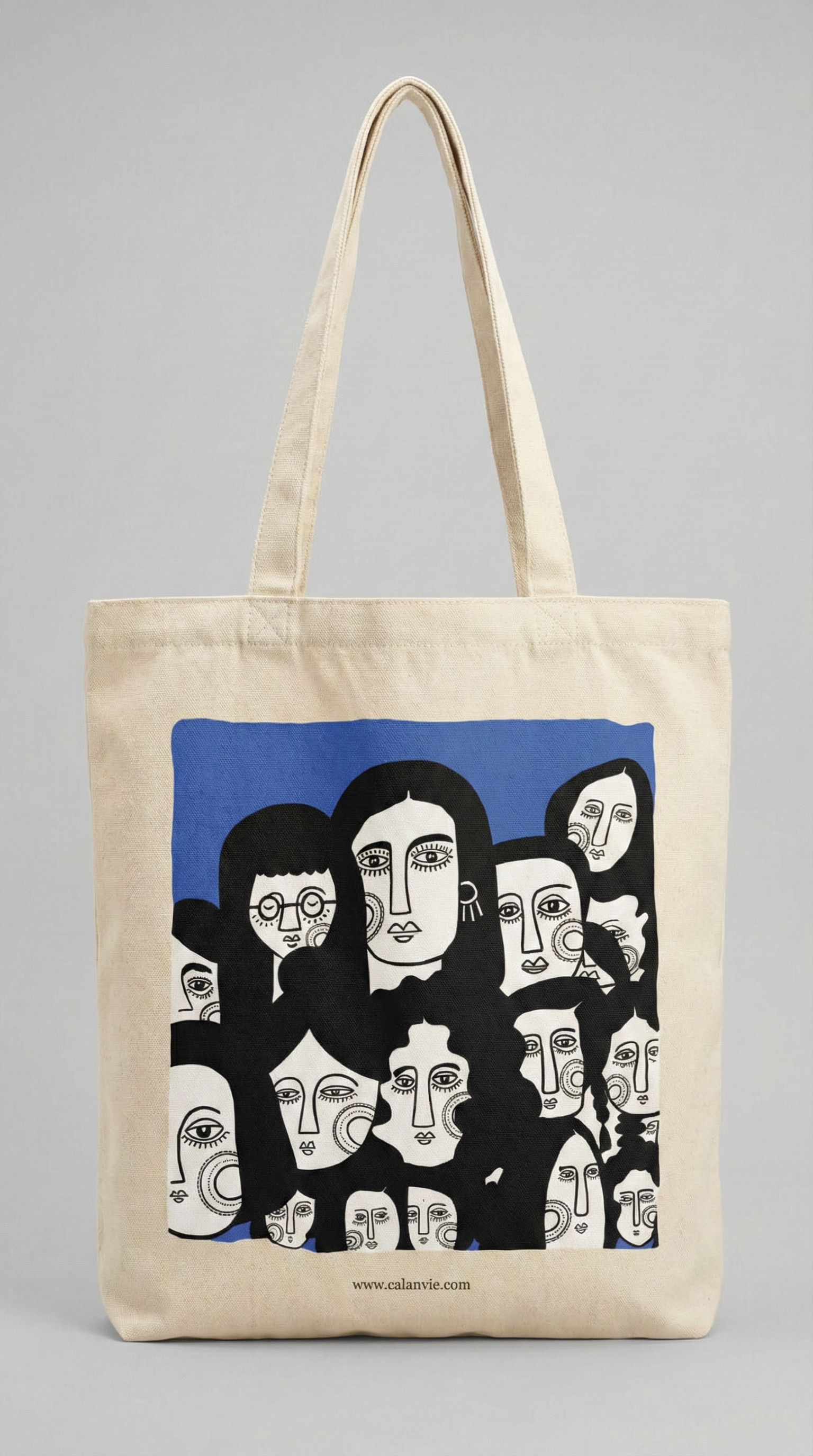 Femme Power Faces Tote Bag with Zipper