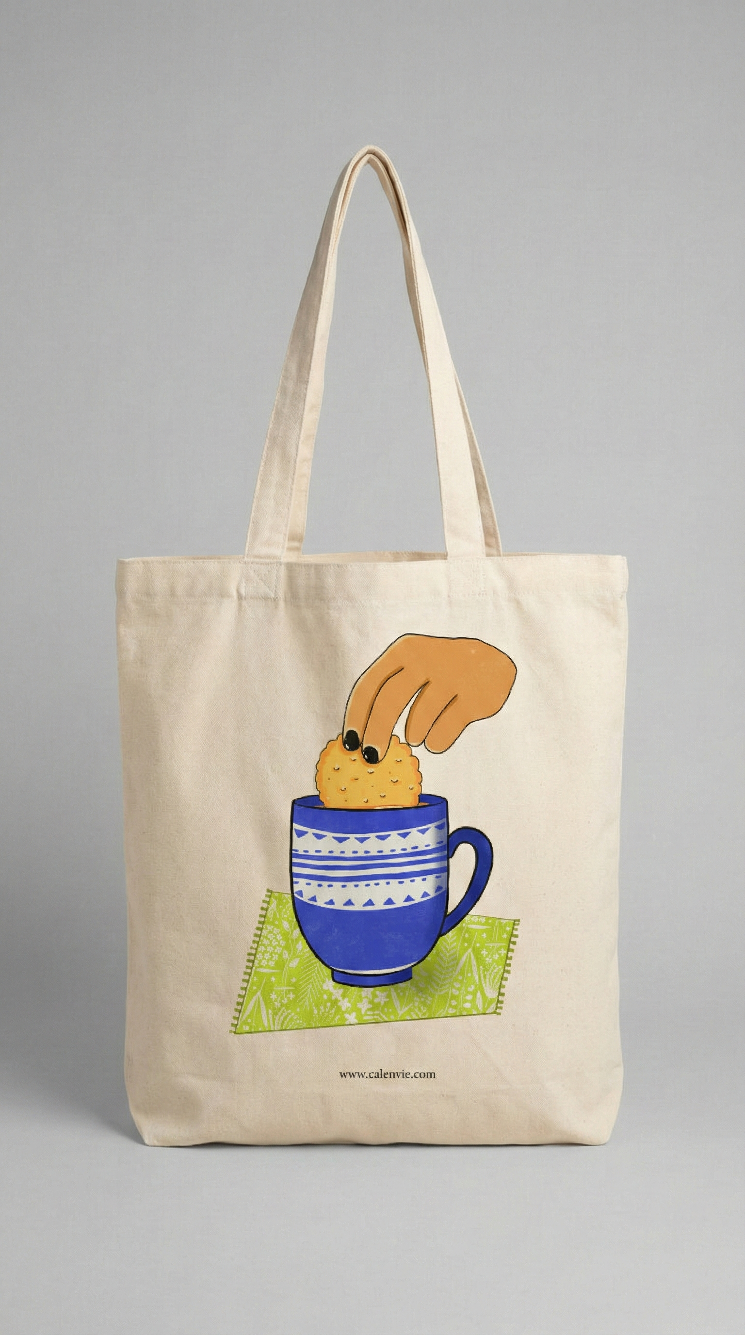 Chai & Biscuit Bliss Tote Bag with Zipper