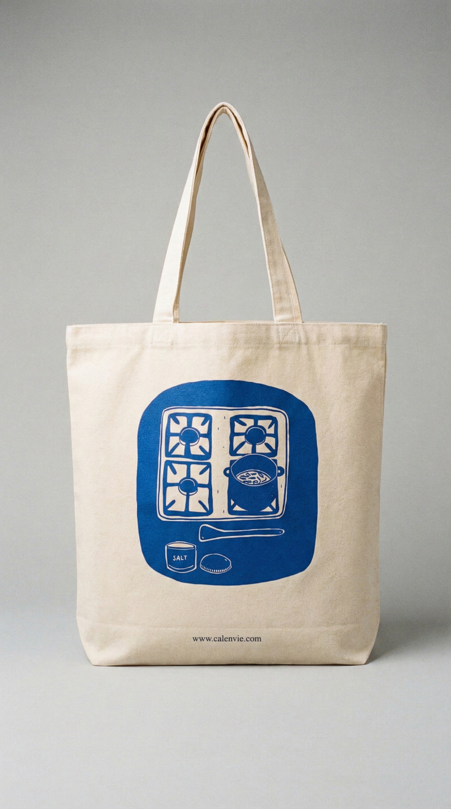 Culinary Minimalist Kitchen Tote Bag with Zipper