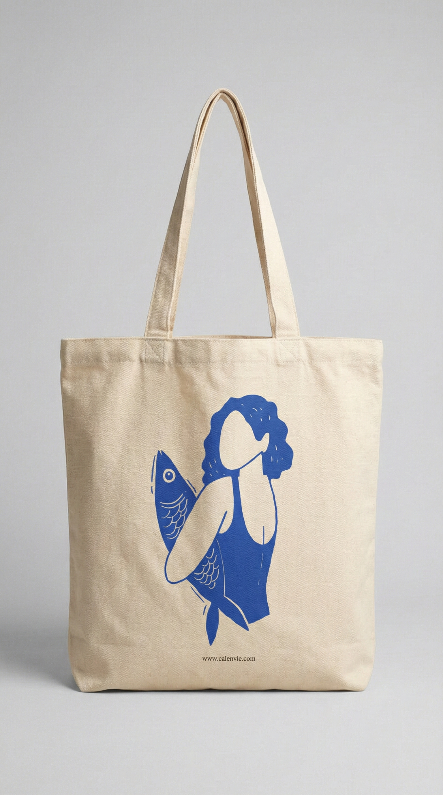 Minimalist Marine Fish Minimal Tote Bag with Zipper