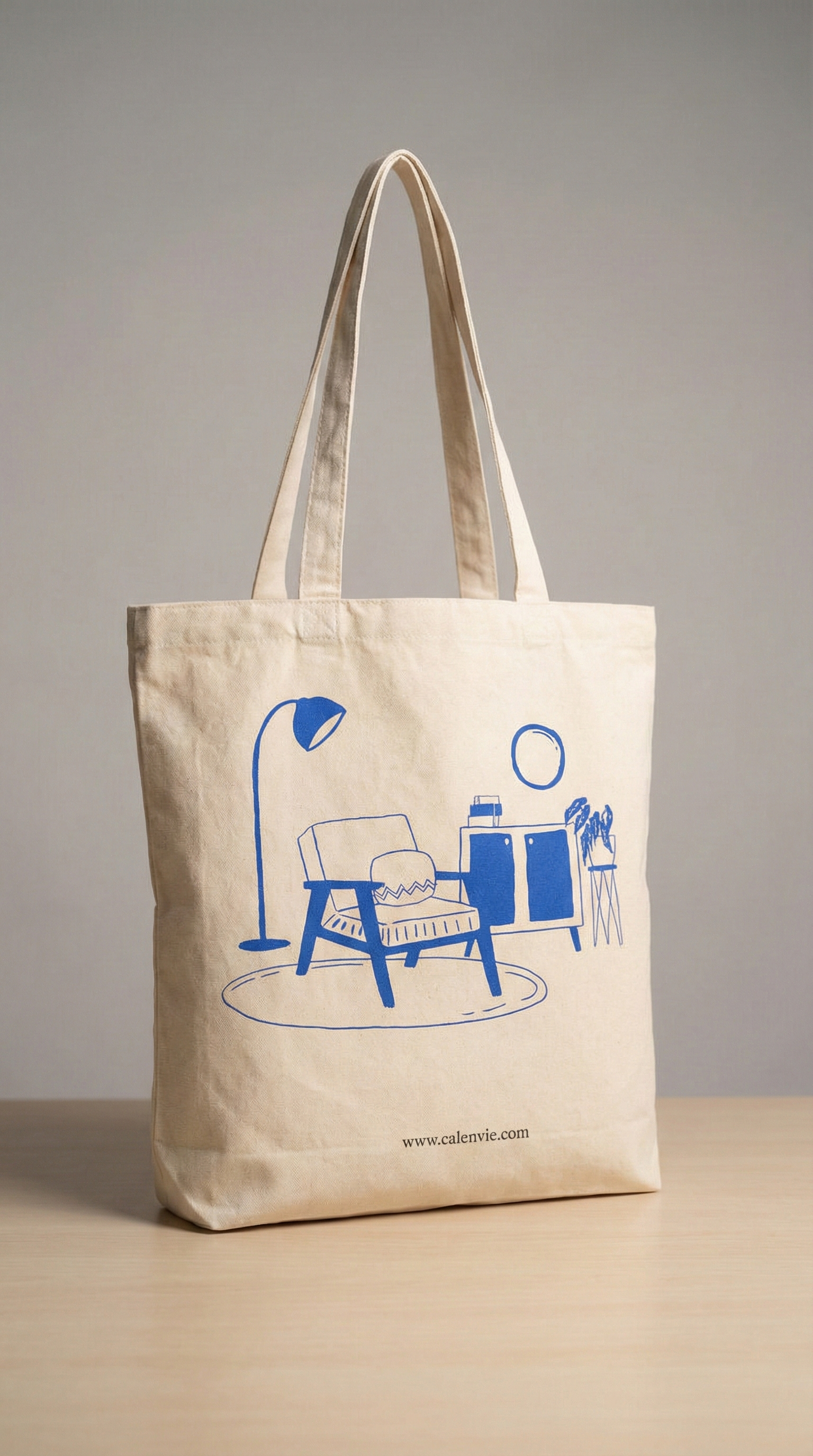Cozy Corner Minimal Carry-All Tote Bag with Zipper