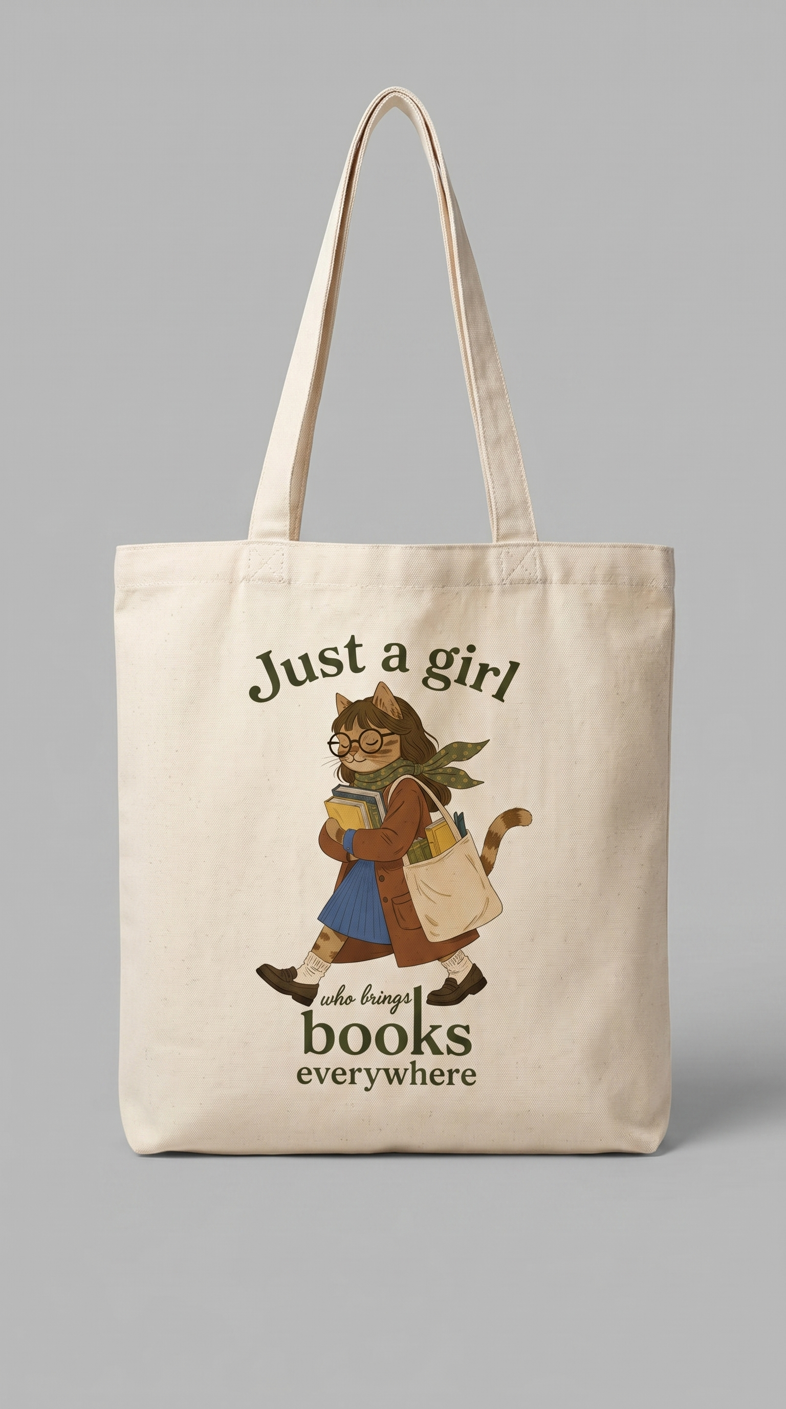 Just a Girl who brings Books everywhere Tote Bag