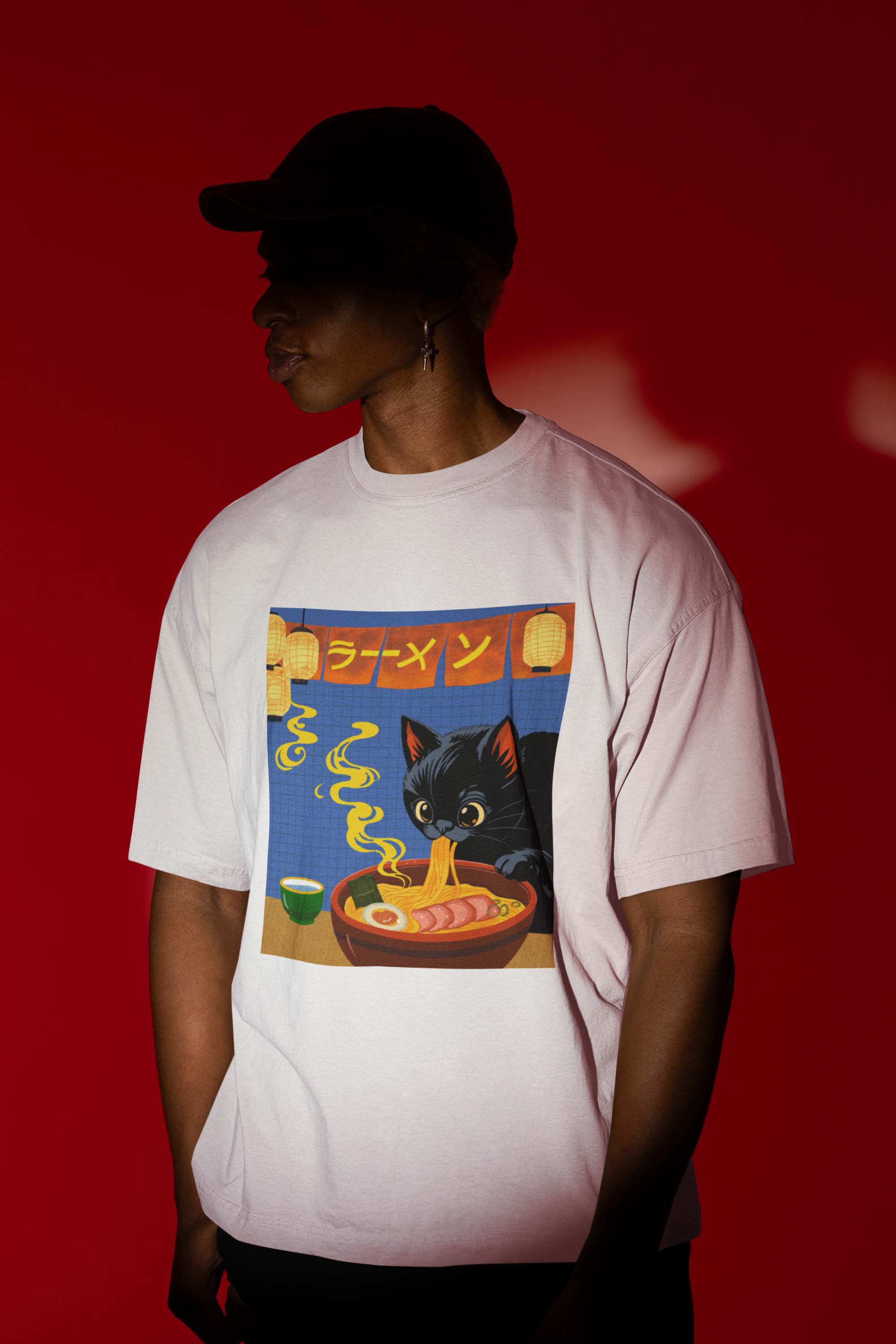 The Ramen Cat Oversized Tshirt