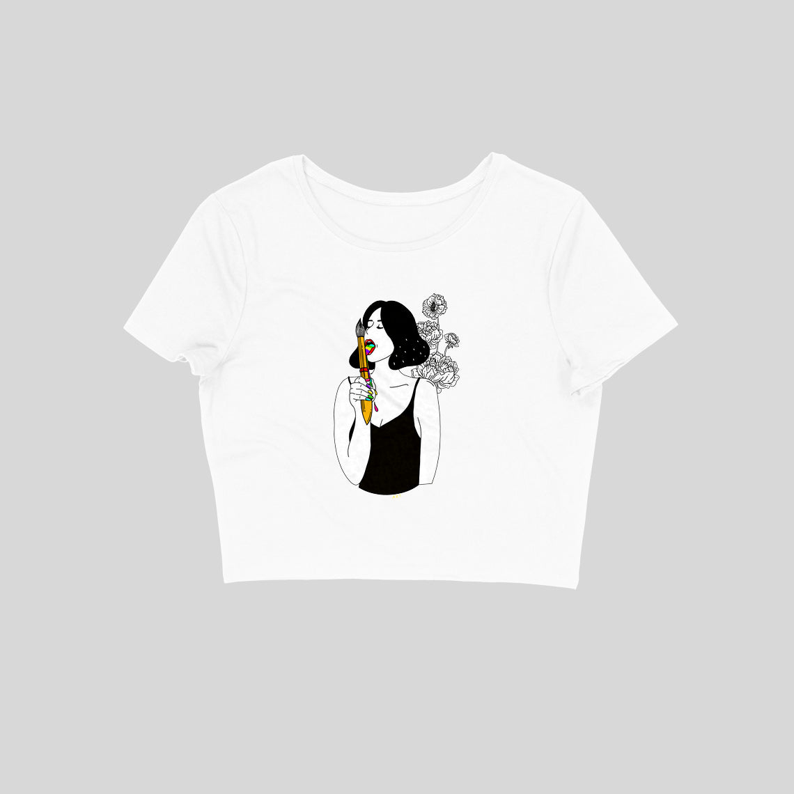 Horny for Art Crop Top