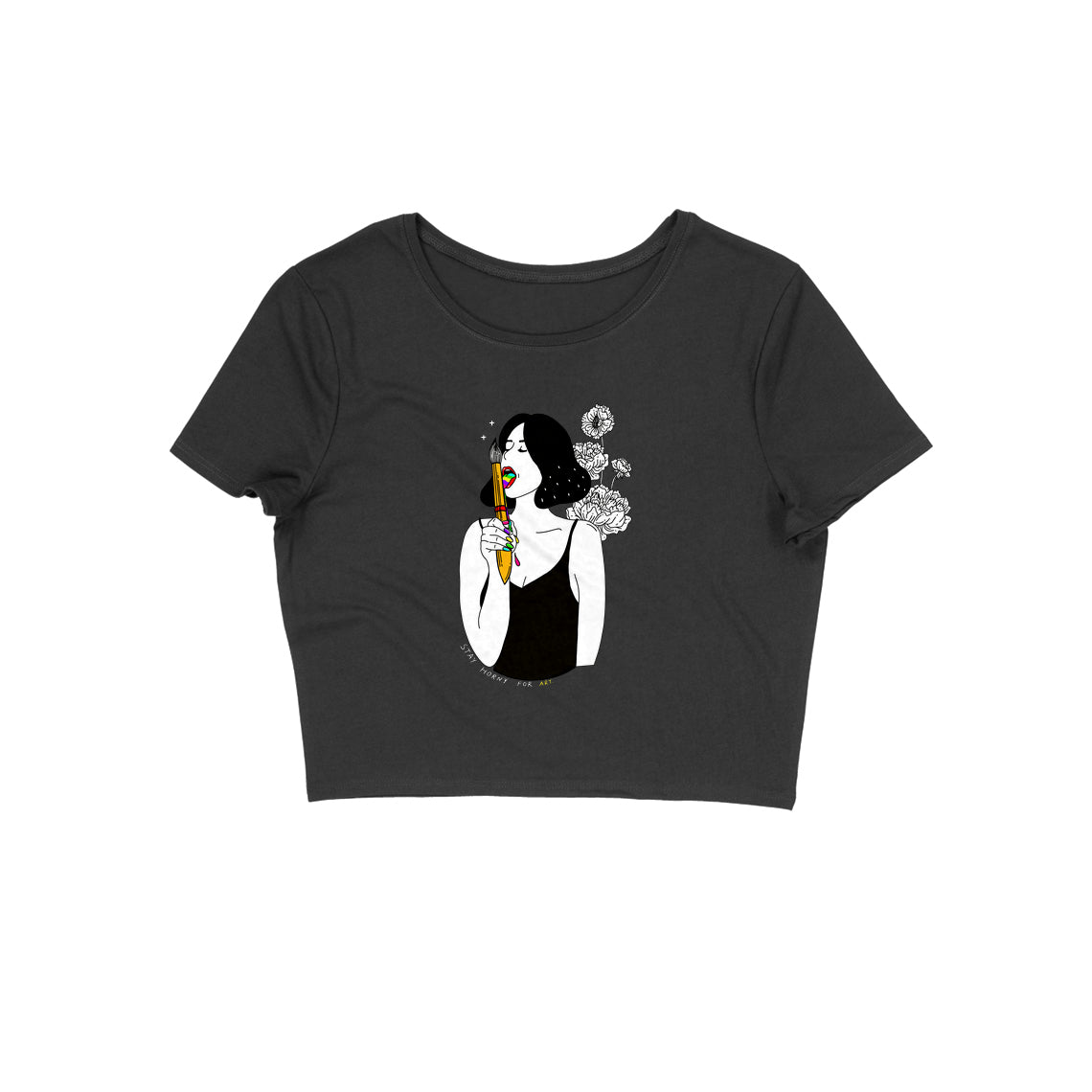 Horny for Art Crop Top