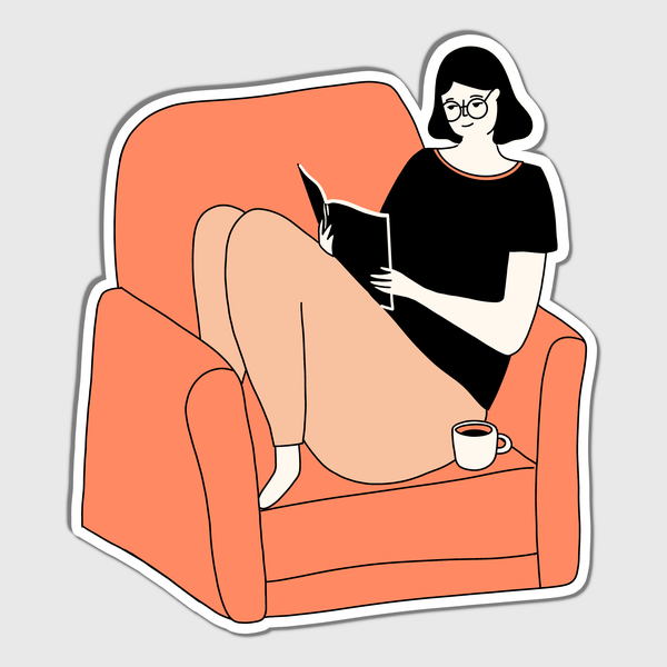 Bookworm Sticker