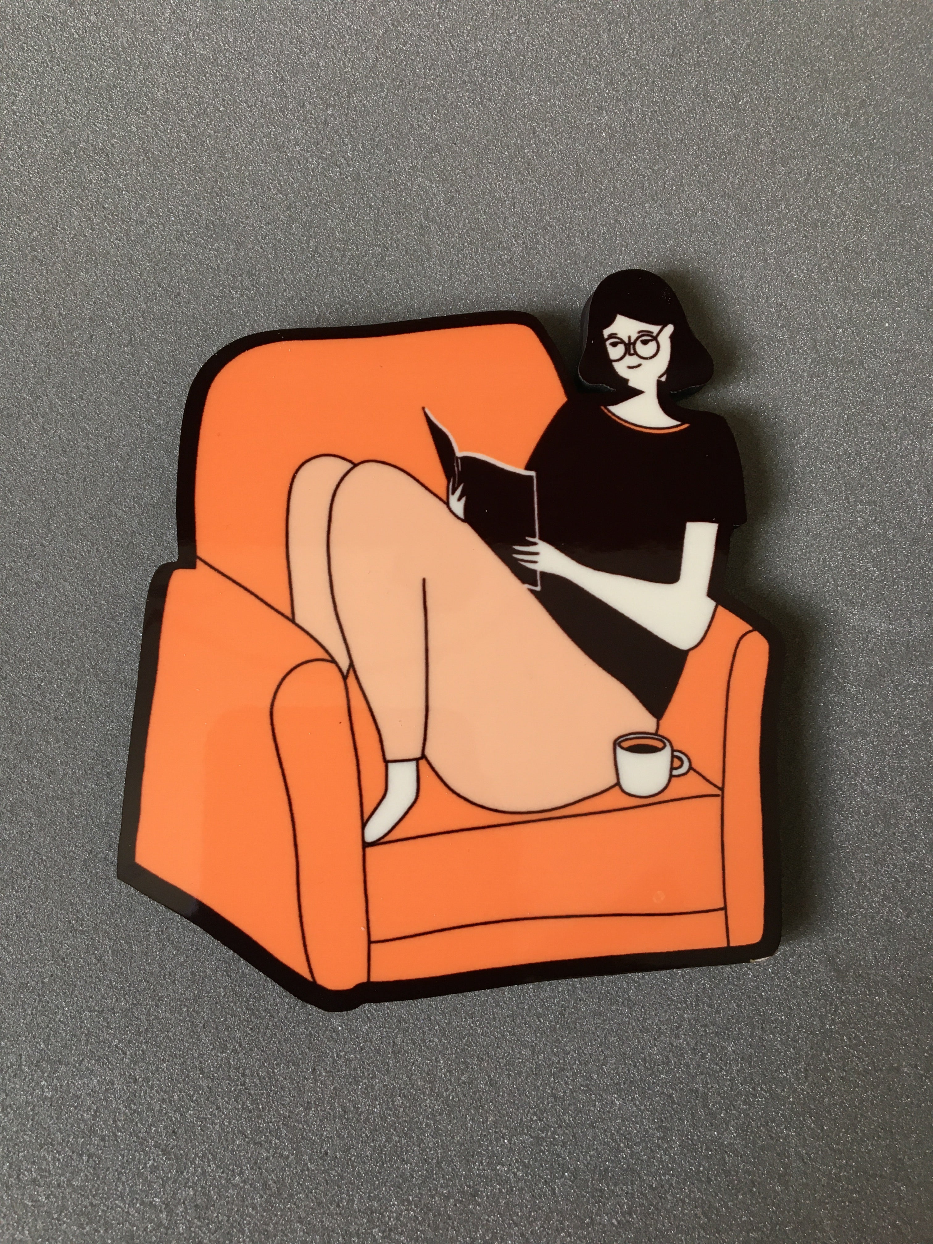 Bookworm's Cozy Corner Fridge Magnet
