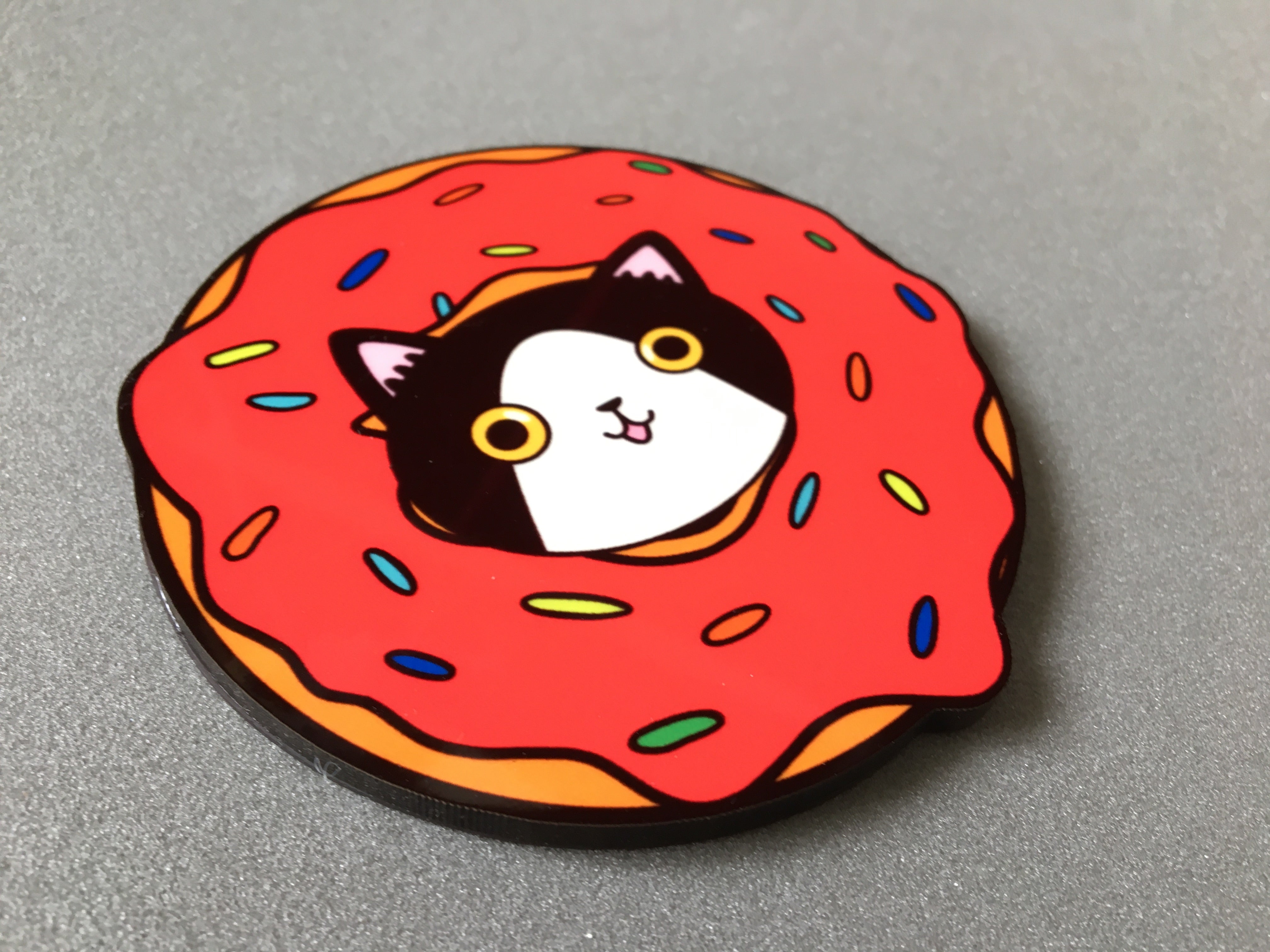 Purr-fectly Sweet: Donut Cat Fridge Magnet