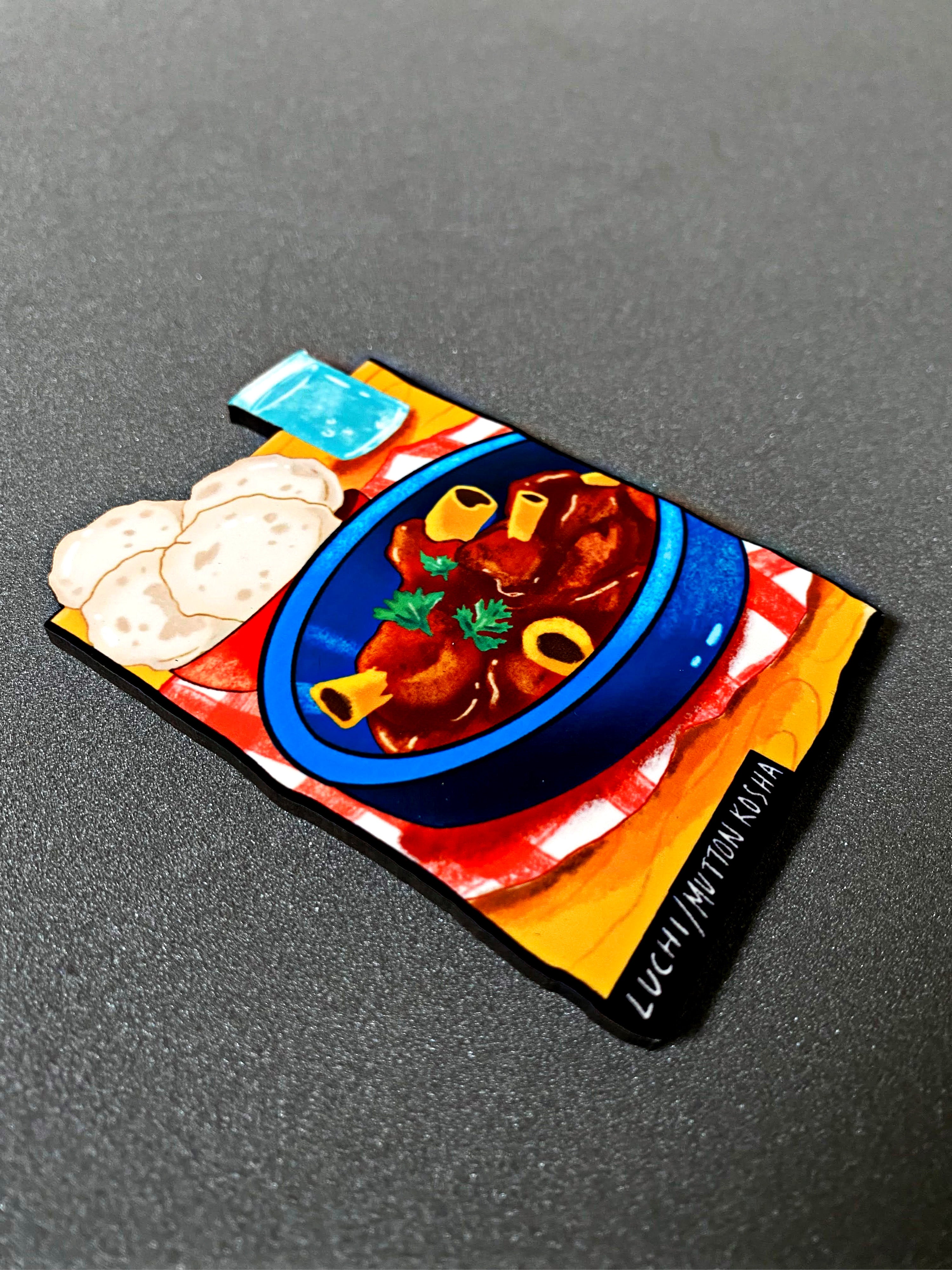 Luchi/Mutton Kosha Fridge Magnet - Taste of Bengal!