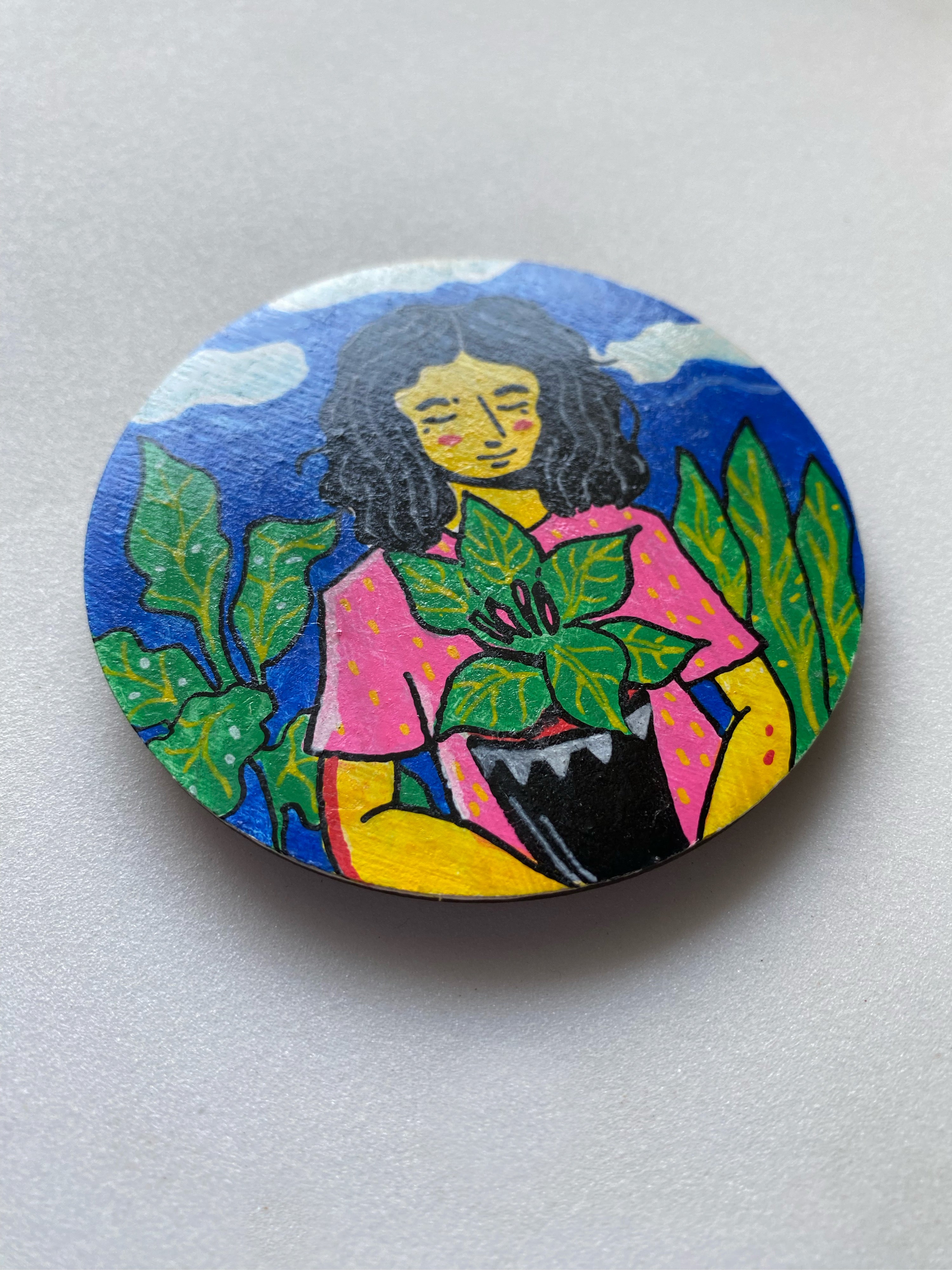 Plant Parent Hand Painted Fridge Magnet