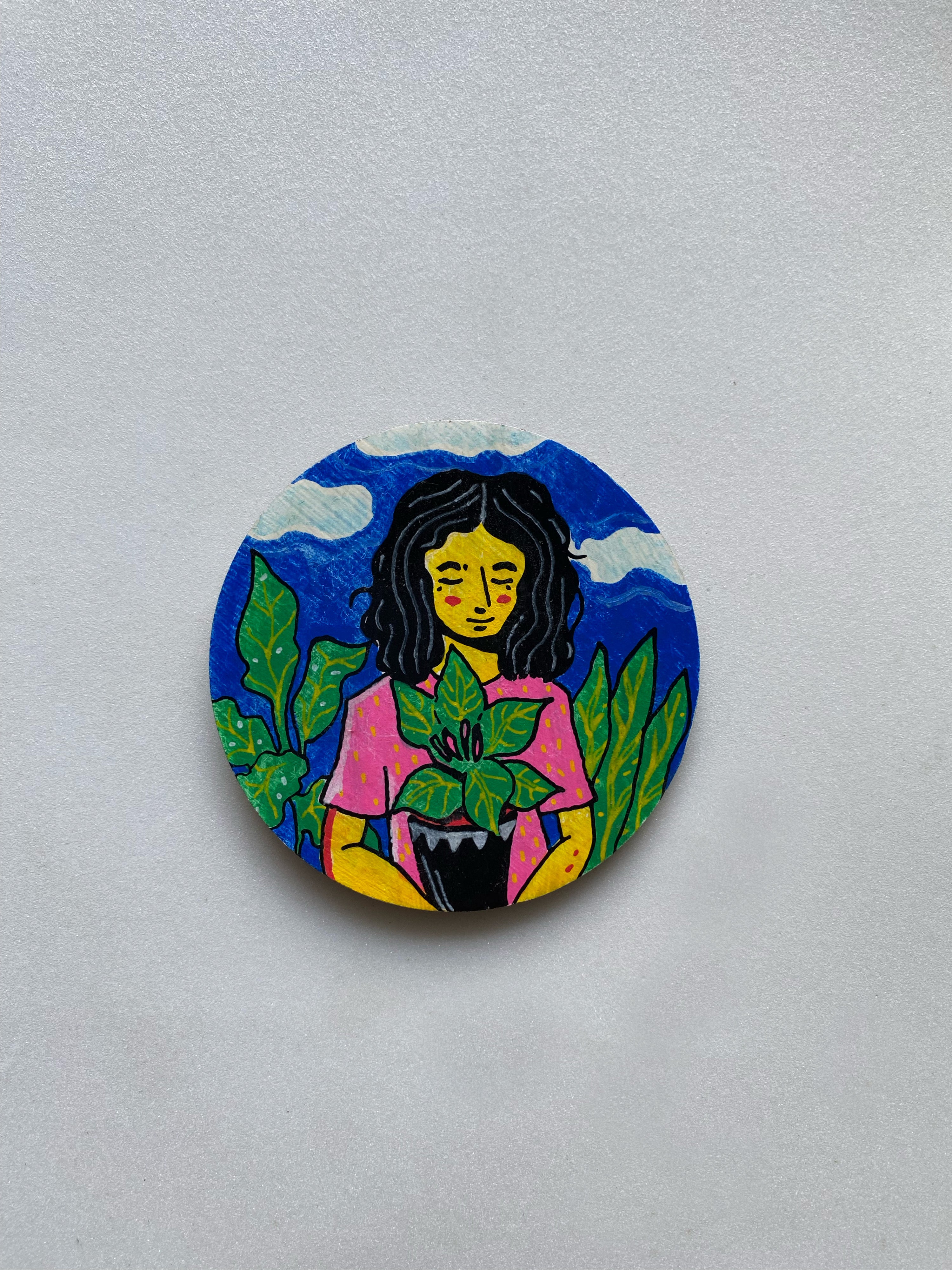 Plant Parent Hand Painted Fridge Magnet
