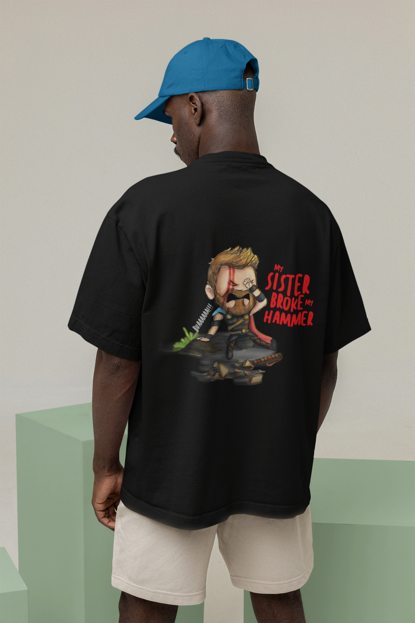 My sister broke my Hammer - Thor Oversized Unisex T-shirt