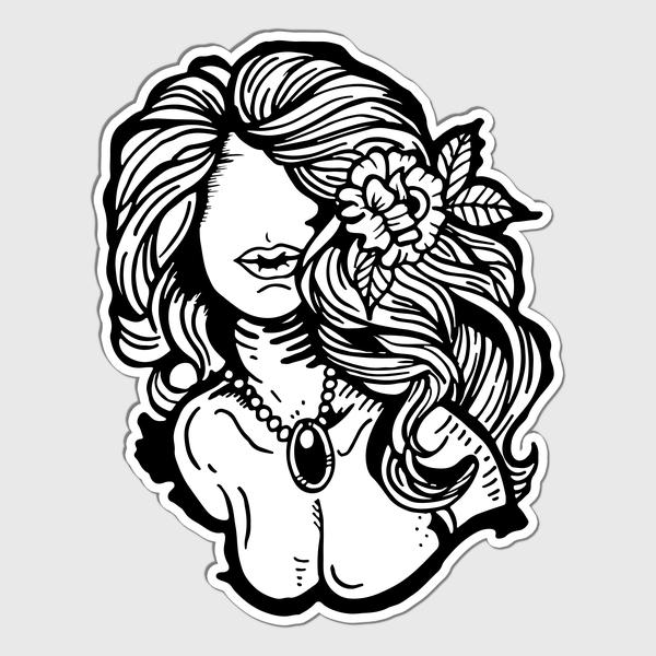 Girl Tribal Art Sticker