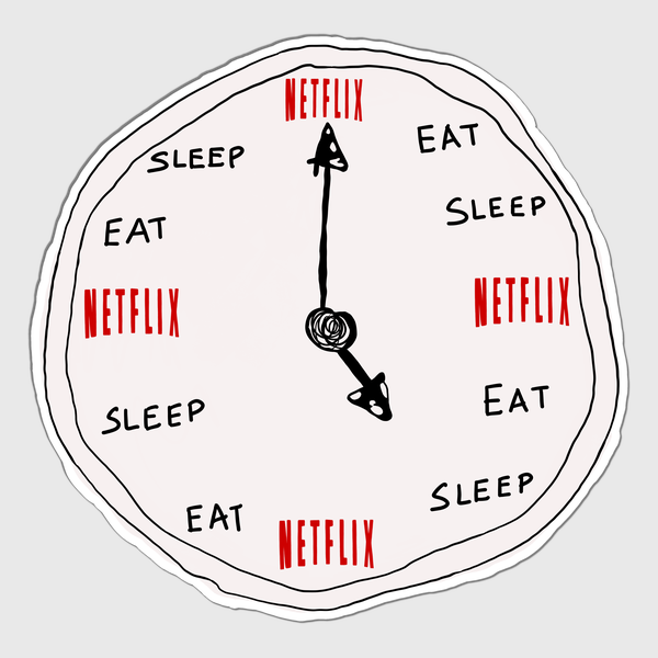 Eat Sleep Netflix Sticker