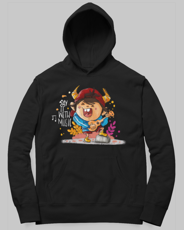 Say It With Music Hoodie by SmilingSkull
