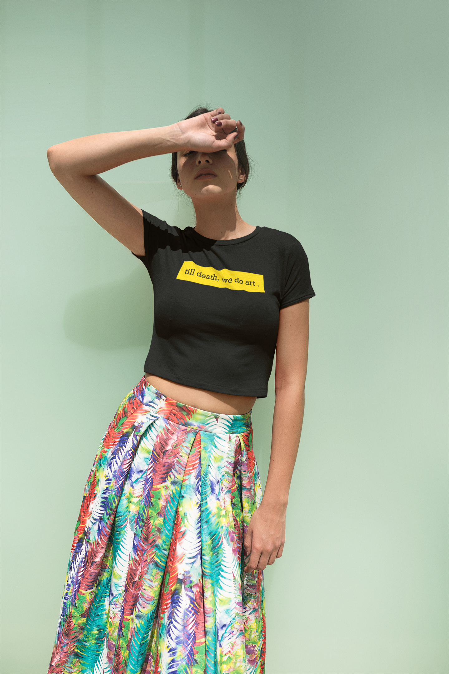 Till death, we do art Crop Top