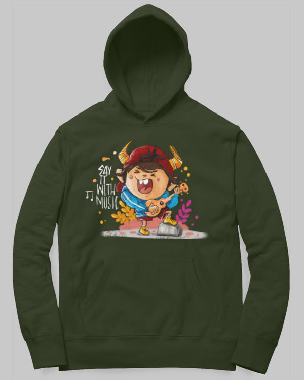 Say It With Music Hoodie by SmilingSkull