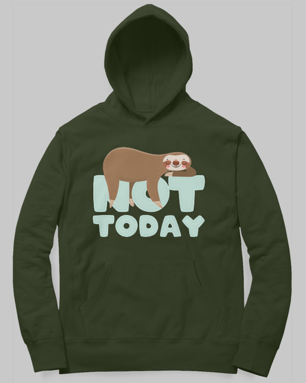 Not Today Hoodie by SmilingSkull