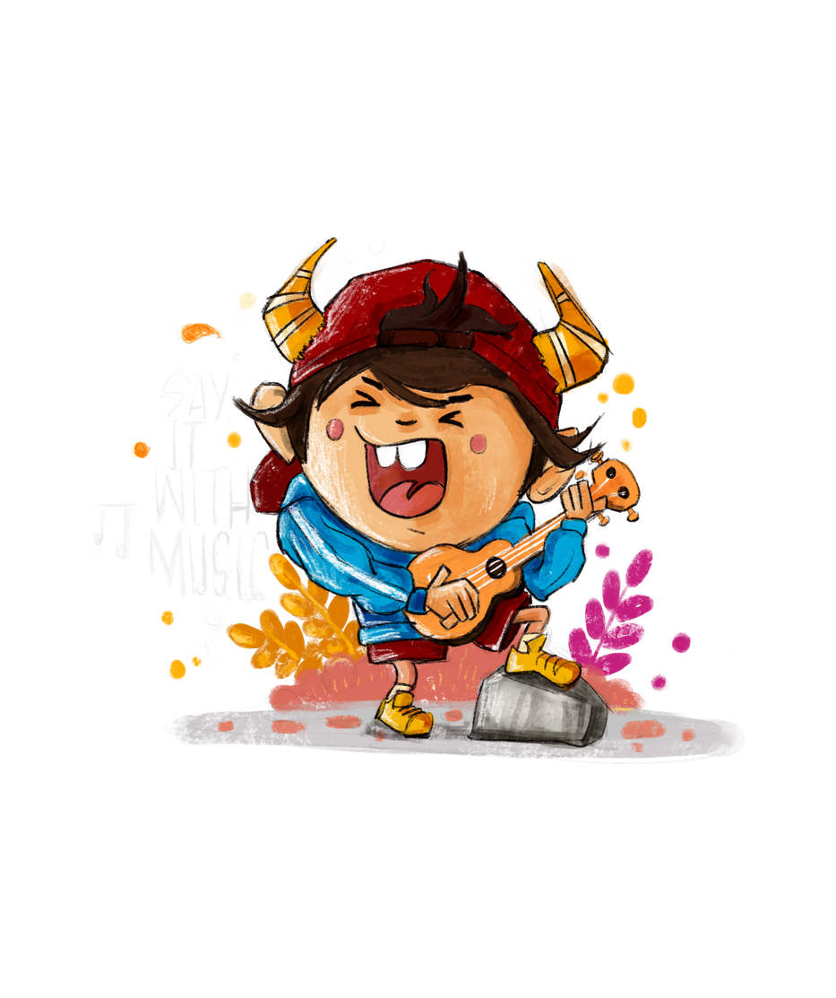 Say It With Music Hoodie by SmilingSkull