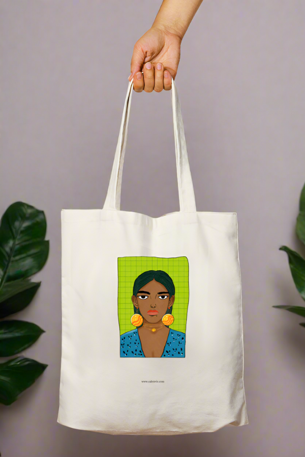 Faces of Femme Tote Bag with Zipper
