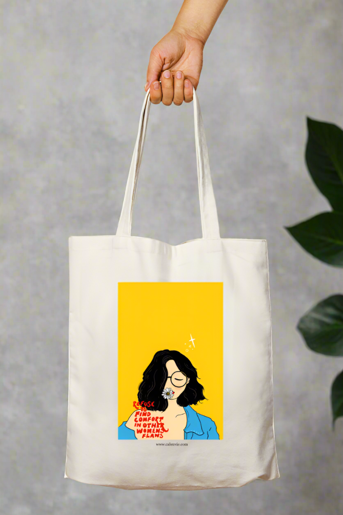 Powerhouse I Refuse Tote Bag with Zipper