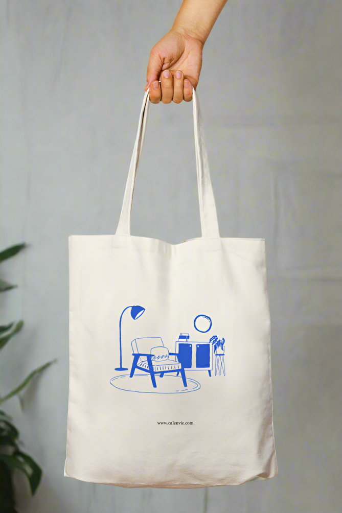 Cozy Corner Minimal Carry-All Tote Bag with Zipper