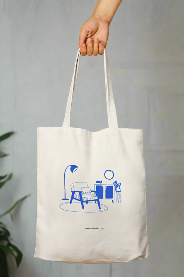 Cozy Corner Minimal Carry-All Tote Bag with Zipper