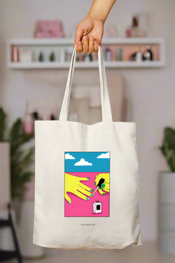 Nail Art Essentials Tote Bag with Zipper