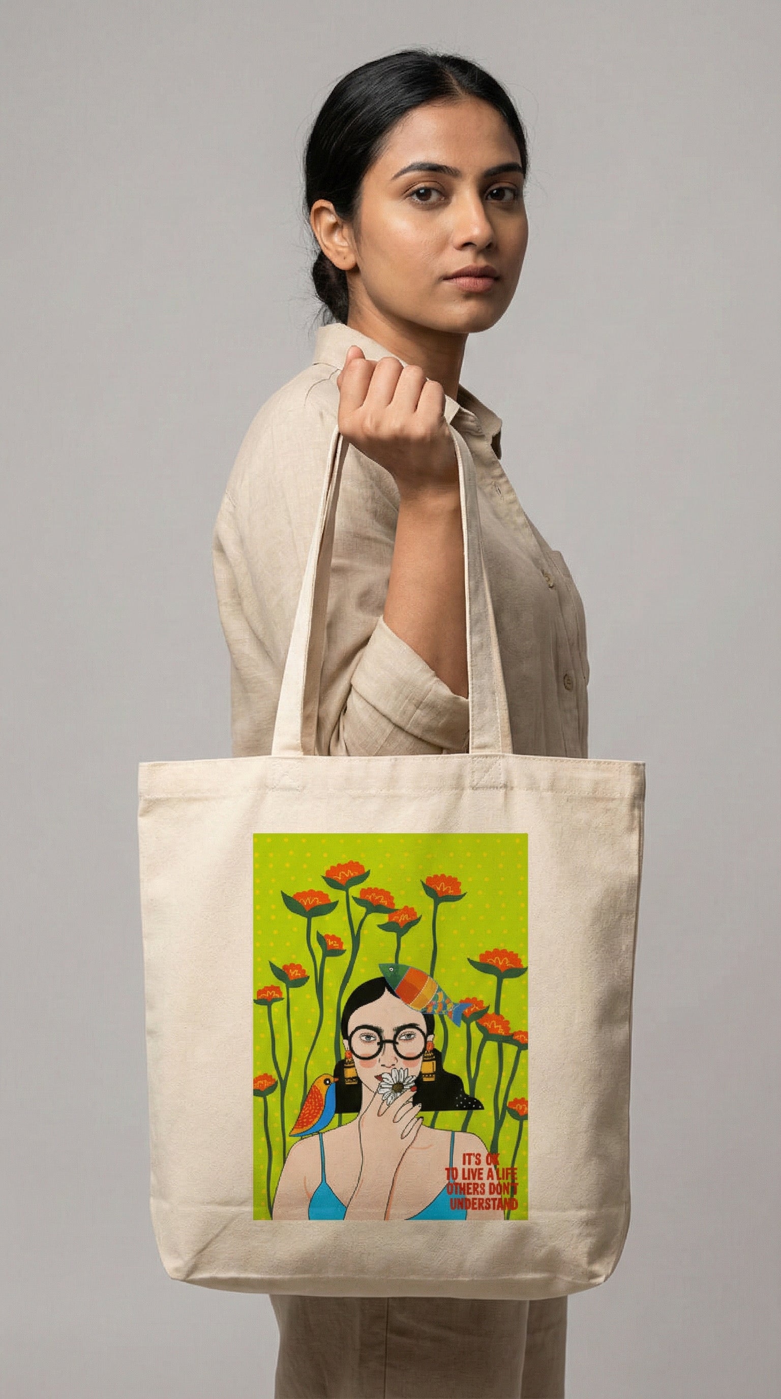 Unapologetically You It's OK Tote Bag with Zipper