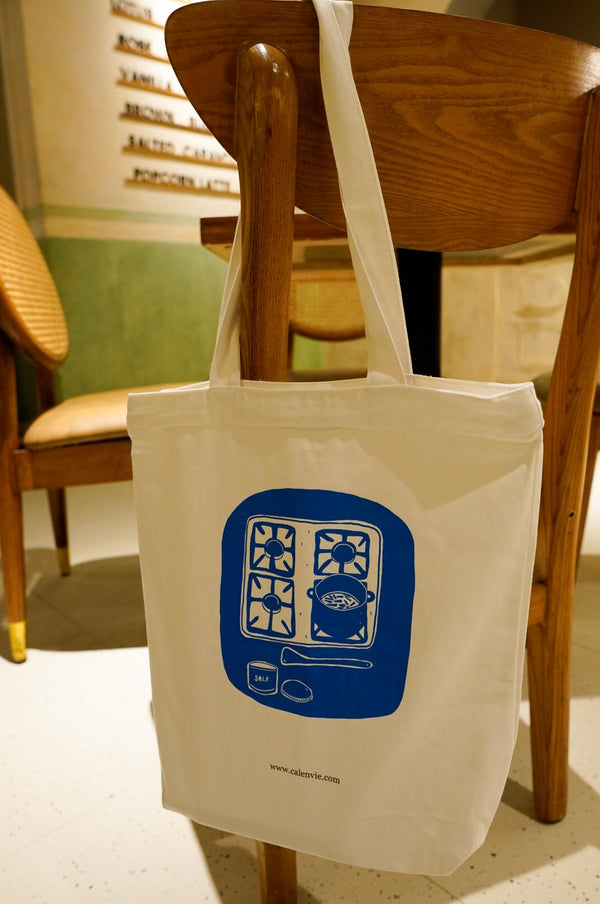 Culinary Minimalist Kitchen Tote Bag with Zipper