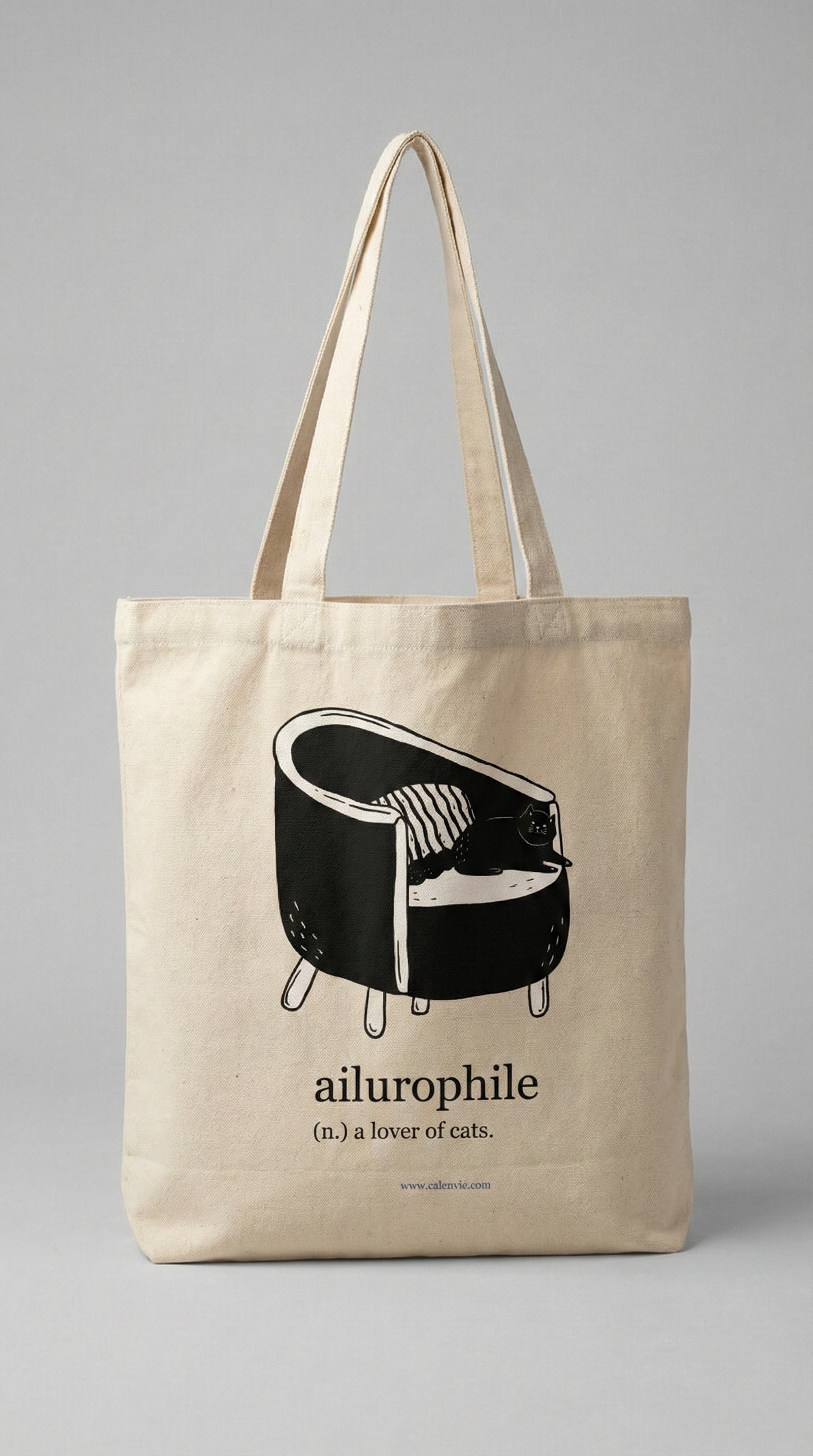 Purrfectly Tote-tastic Ailurophile Tote Bag with Zipper
