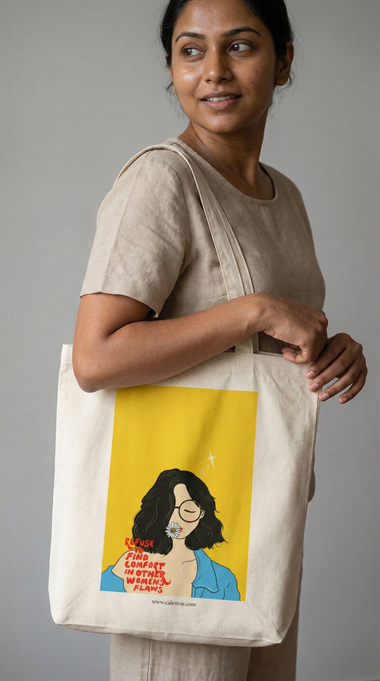 Powerhouse I Refuse Tote Bag with Zipper