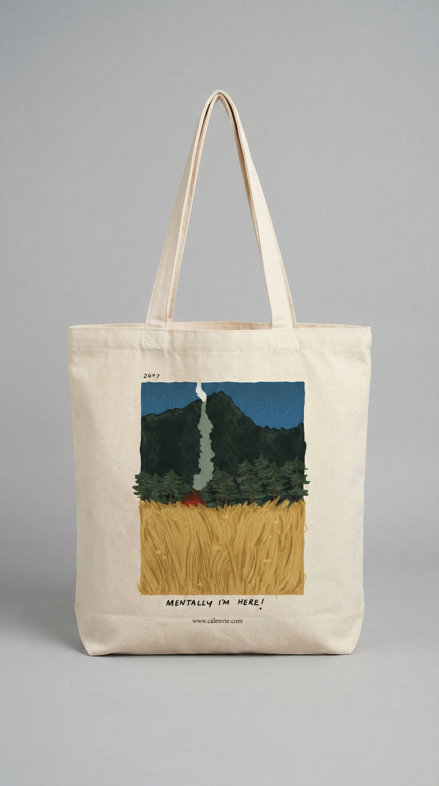 Daydreamer’s Delight Mentally I'm Here Tote Bag with Zipper