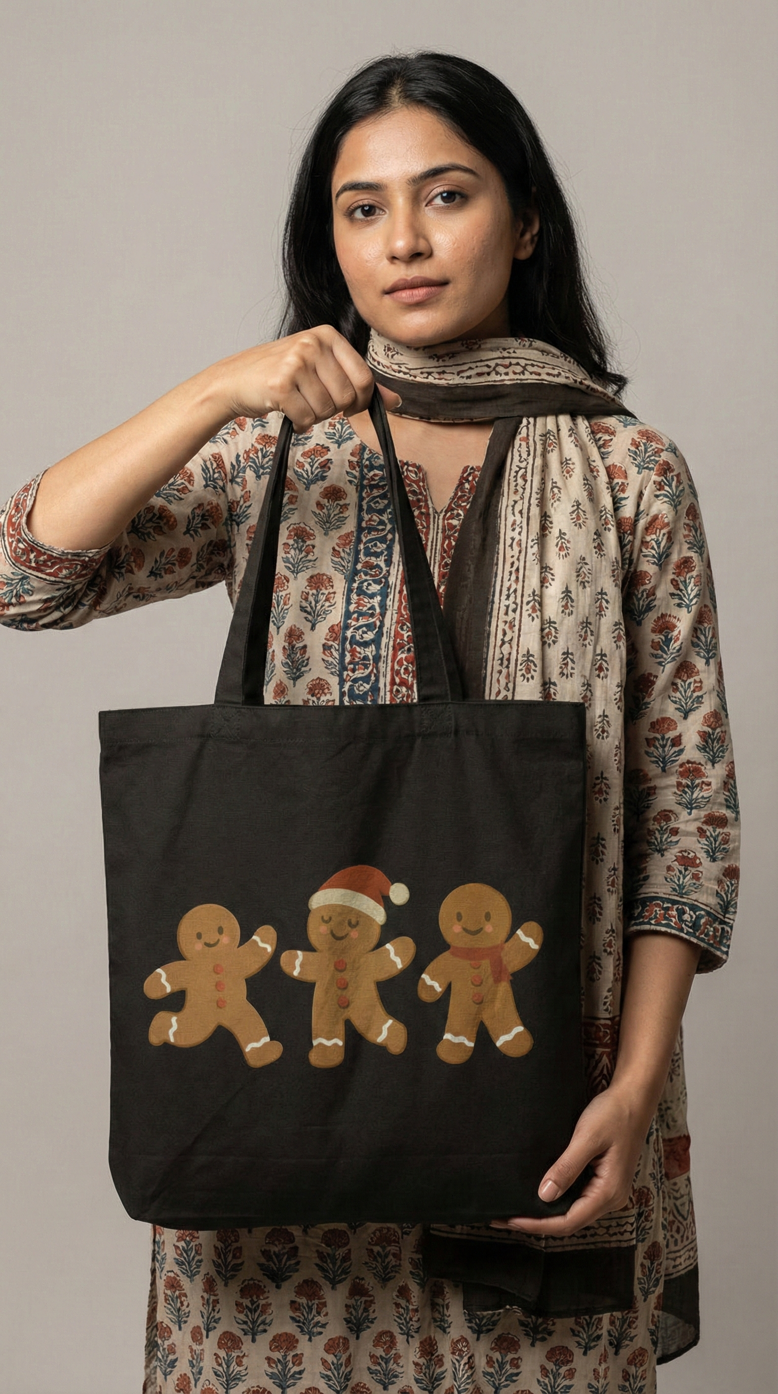 Gingerbread Men Large Tote Bag