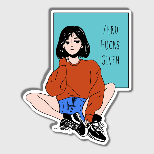 Zero Fucks Given Sticker