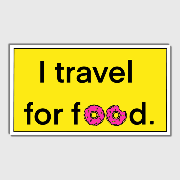 I Travel For Food Sticker