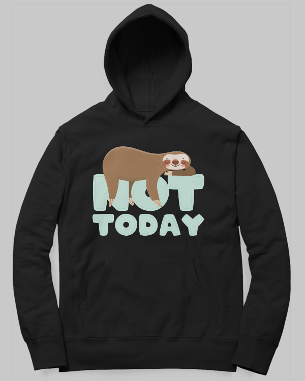 Not Today Hoodie by SmilingSkull