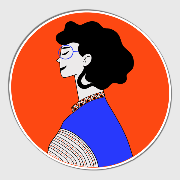 Lady Sticker Sign Lady Sticker