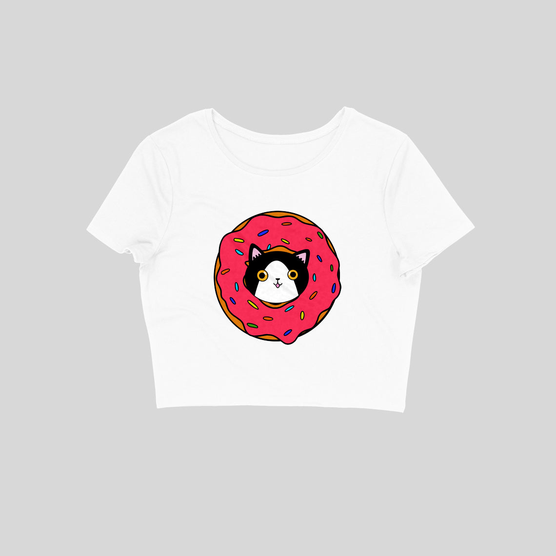 Donut Cat Crop Top