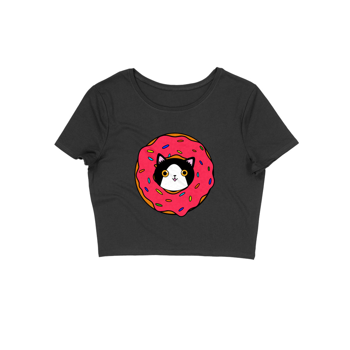 Donut Cat Crop Top