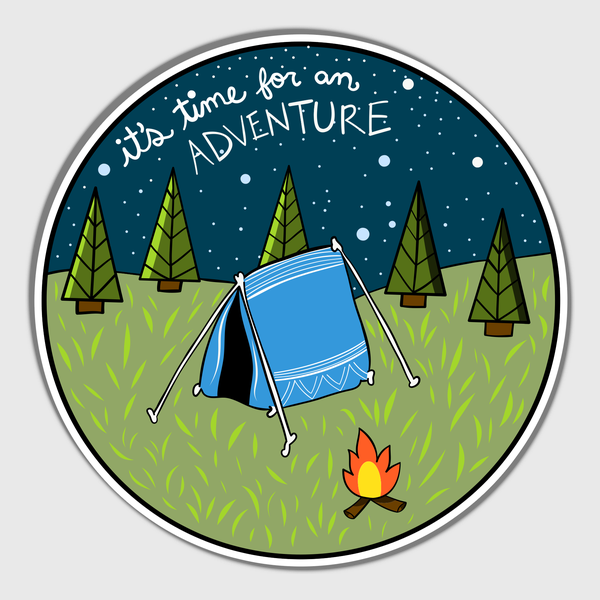 Time For Adventure Sticker