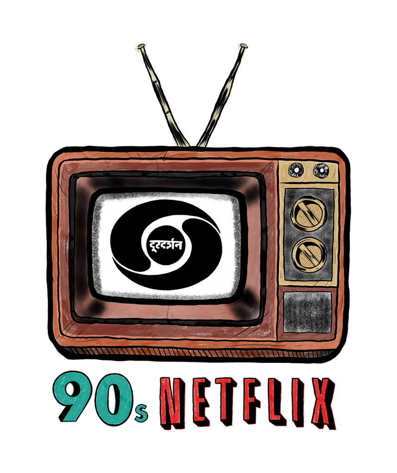 90s Netflix Hoodie by Satavisha