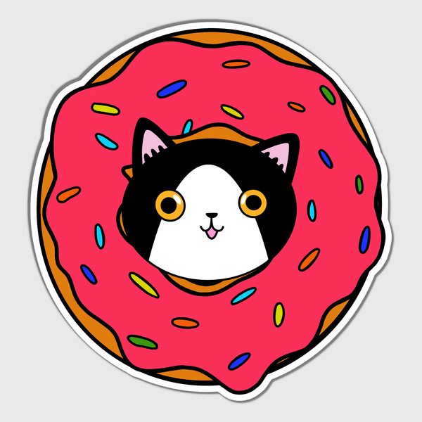 Donut Cat Sticker