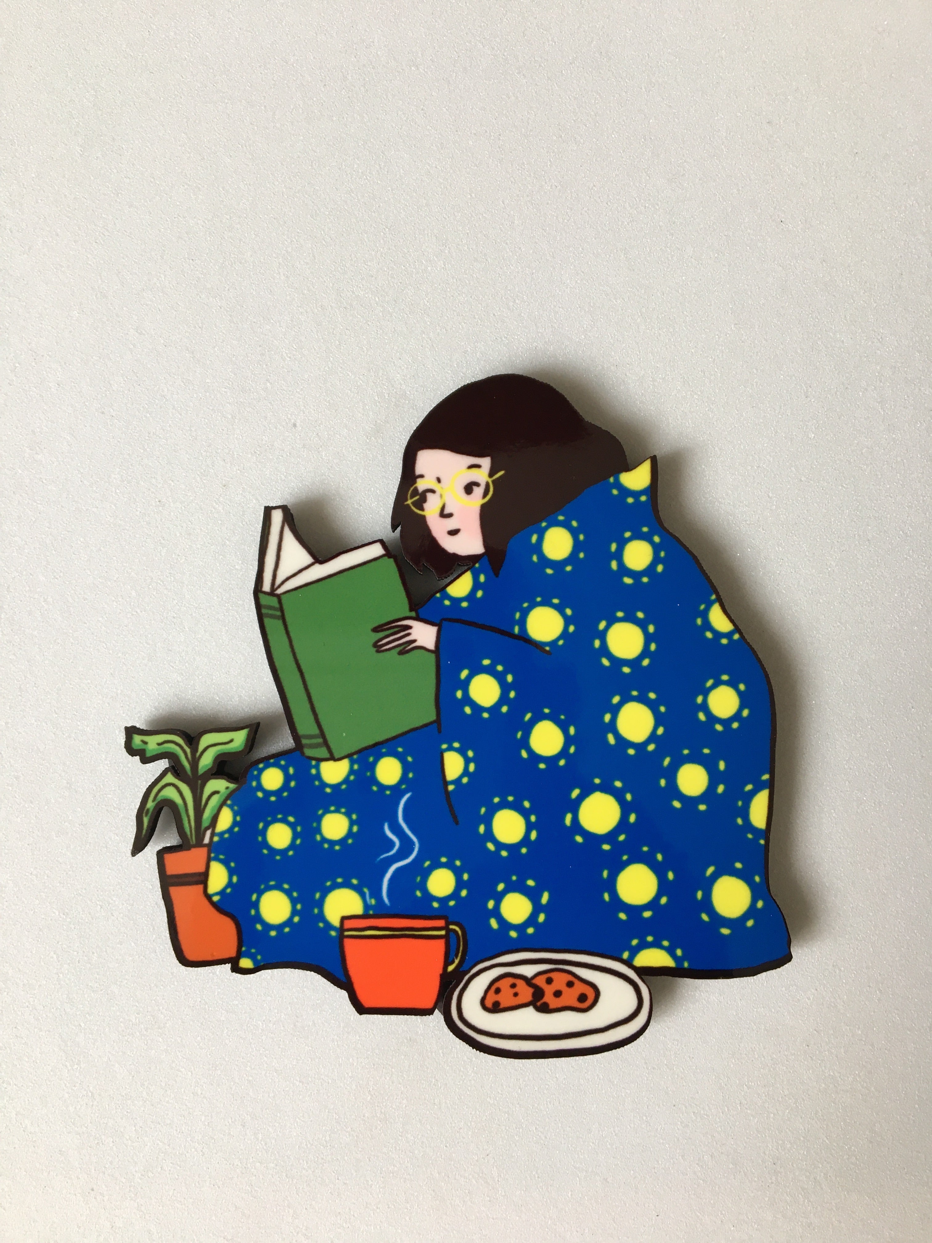 Bookworm Fridge Magnet