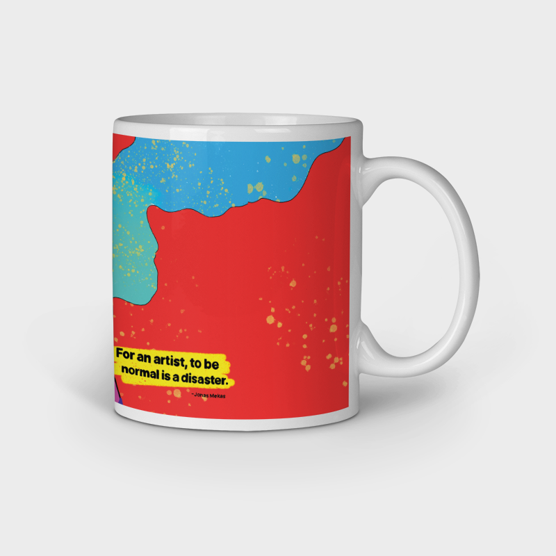 For An Artist, to be normal is a disaster White Ceramic Mug 330ml