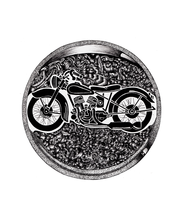 Royal enfield mandala online art